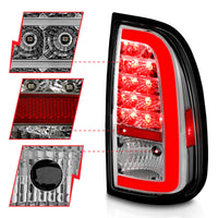 Thumbnail for ANZO 00-06 Toyota Tundra LED Taillights w/ Light Bar Chrome Housing Clear Lens
