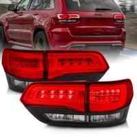 Thumbnail for ANZO 2014-2016 Jeep Grand Cherokee LED Taillights Red/Clear