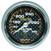 Thumbnail for Autometer Carbon Fiber 52mm WaterTemperature Gauge