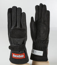 Thumbnail for RaceQuip Black 2-Layer SFI-5 Glove - XL