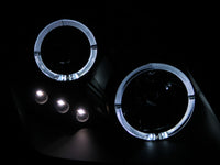 Thumbnail for ANZO 1997-2001 Honda Prelude Projector Headlights w/ Halo Black w/ LED