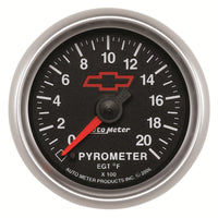 Thumbnail for AutoMeter Gauge Pyrometer (Egt) 2-1/16in. 2000 Deg. F Stepper Motor Chevy Red Bowtie Black