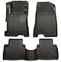 Thumbnail for Husky Liners 08-12 Honda Accord (4DR) WeatherBeater Combo Black Floor Liners (One Piece for 2nd Row)
