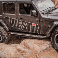 Thumbnail for Westin/Snyper 2018+ Jeep Wrangler JL Unlimited 4DR Triple Tube Rock Rail Steps - Textured Black