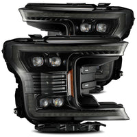 Thumbnail for AlphaRex 18-20 Ford F-150 NOVA LED Proj Headlight Plank Style Alpha Blk w/Activ Light/Seq Signal/DRL