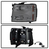 Thumbnail for Spyder Chevy Silverado 1500 07-13 Version 3 Projector Headlights - Smoke PRO-YD-CS07V3-LBDRL-SM