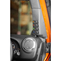 Thumbnail for Rugged Ridge A-Pillar 4 Switch Pod Black RHD 11-18 Jeep Wrangler JK