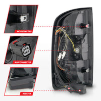 Thumbnail for ANZO 15-21 GMC Canyon Full LED Taillights w/ Red Lightbar Black Housing/Clear Lens