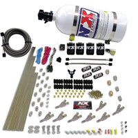 Thumbnail for Nitrous Express STD Nozzle Nitrous Kit (200-500HP) Gas w/Dist Block & 4 Solenoids w/10lb Bottle