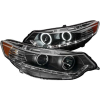 Thumbnail for ANZO 2009-2012 Acura Tsx Projector Headlights w/ Halo Black (CCFL) (HID Compatible)
