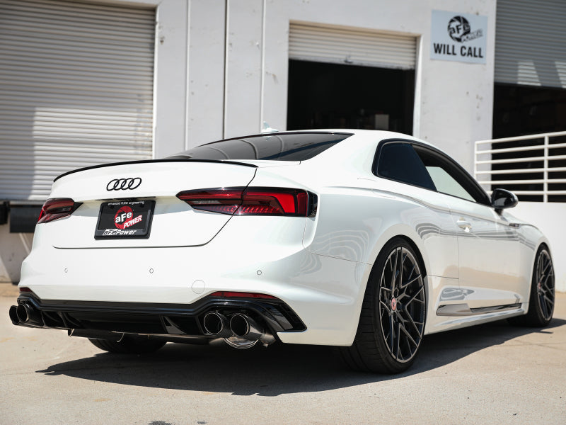 aFe 18-20 Audi RS5 Coupe MACH Force-Xp 3in to 2.5in 304 SS Axle-Back Exhaust System-Quad Carbon Tips