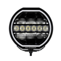 Thumbnail for Go Rhino Xplor Blackout Series Maxline LED Hi/Low Beam w/Multi DRL (Surface Mount) 9in. - Blk