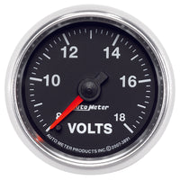 Thumbnail for Autometer GS Series 2-1/16in Voltmeter 18V Electrical Gauge Full Sweep