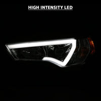 Thumbnail for ANZO 14-18 Toyota 4 Runner Plank Style Projector Headlights Chrome w/ Amber