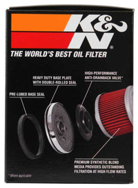Thumbnail for K&N Oil Filter 08-17 Harley Davidson VRSCDX Night Rod Special 76 CI 3in OD x 3.844in Height