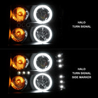 Thumbnail for ANZO 2007-2013 Gmc Sierra 1500 Projector Headlights w/ Halo Black