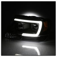 Thumbnail for Spyder 99-04 Jeep Grand Cherokee Projector Headlights - Light Bar DRL LED - Black