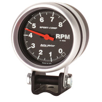 Thumbnail for Autometer Standard 2-5/8in 8,000 RPM Pedestal Mount Tachometer Sport Comp