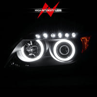 Thumbnail for ANZO 2005-2010 Scion Tc Projector Headlights w/ Halo Black (CCFL)