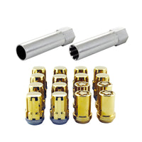Thumbnail for McGard SplineDrive Tuner 4 Lug Install Kit w/Locks & Tool (Cone) M12x1.5 / 13/16 Hex - Gold (CS)
