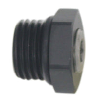Thumbnail for DeatschWerks 6AN ORB Male Plug Fitting with 1/8in NPT Gauge Port - Anodized Matte Black