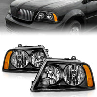 Thumbnail for ANZO 2003-2006 Lincoln Navigator Crystal Headlights Black