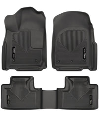 Thumbnail for Husky Liners 16-22 Dodge Durango Weatherbeater Black Front & 2nd Seat Floor Liners