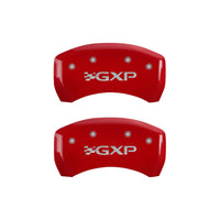 Thumbnail for MGP 4 Caliper Covers Engraved Front Pontiac Engraved Rear GXP Red finish silver ch