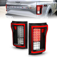 Thumbnail for ANZO 2015-2016 Ford F-150 LED Taillights Red/Clear