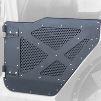 Thumbnail for DV8 18-22 Jeep 4 Door JL/JT Aluminum Half Doors with Perforated Mesh Front
