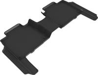 Thumbnail for 3D MAXpider 20-21 Mercedes GLS-Class (w/ Executive Rear Seat Package) Kagu 2nd Row Floormats - Black