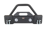 Thumbnail for Fishbone Offroad 07-18 Jeep Wrangler JK Stubby Bumper W/Tube Guard - Black Texured Powdercoated