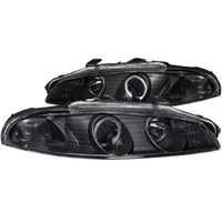Thumbnail for ANZO 1997-1999 Mitsubishi Eclipse Projector Headlights w/ Halo Black G2
