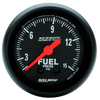 Thumbnail for Autometer Z Series 2-1/16in 15 PSI Mechanical Fuel Pressure Gauge
