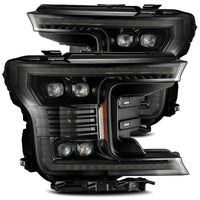 Thumbnail for AlphaRex 18-20 Ford F-150 NOVA LED Proj Headlight Plank Style Alpha Blk w/Activ Light/Seq Signal/DRL
