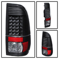 Thumbnail for Xtune Ford Super Duty 08-15 LED Tail Lights Black ALT-JH-FS08-LED-BK
