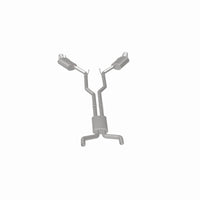Thumbnail for MagnaFlow Cat-Back Stainless Dual Split Rear Exit 4in Polished Tips 11-15 Chevy Camaro 3.6L V6