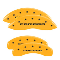 Thumbnail for MGP 4 Caliper Covers Engraved Front & Rear Gen 5/Camaro Yellow finish black ch