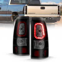 Thumbnail for ANZO 2003-2006 Chevy Silverado 1500 LED Taillights Plank Style Black w/Smoke Lens