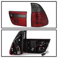 Thumbnail for Spyder BMW E53 X5 00-06 4PCS Euro Style Tail Lights- Red Smoke ALT-YD-BE5300-RS