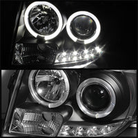 Thumbnail for Spyder Ford Escape 08-12 Projector Headlights Halogen Model Only - DRL Black PRO-YD-FES08-DRL-BK