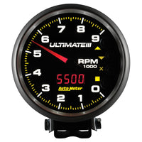 Thumbnail for Autometer 5 inch Ultimate III Playback Tachometer 9000 RPM - Black
