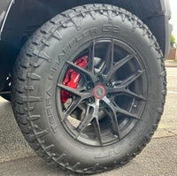 Thumbnail for Alcon 2021+ RAM TRX 376x42mm Rotors 6-Piston Red Calipers Front Brake Upgrade Kit