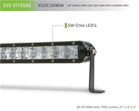 Thumbnail for DV8 Offroad SL 8 Slim 20in Light Bar Slim 100W Spot 5W CREE LED - Black