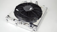 Thumbnail for CSF Universal Half Radiator w/-16AN & Slip-On Fittings/12in SPAL Fan & Shroud
