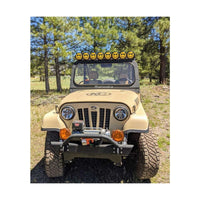 Thumbnail for KC HiLiTES 6in. Hard Cover for Gravity Pro6 LED Lights (Single) - Smiley Face- Yellow/Black KC Logo