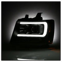 Thumbnail for Spyder 07-14 Chevy Suburban/1500/2500/Tahoe V2 Projector Headlights All Blk PRO-YD-CSUB07V2-DRL-BKV2