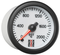 Thumbnail for Autometer Stack 52mm 0-2000 Deg F Pro Stepper Motor Exhaust Gas Temp Gauge - White