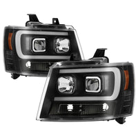 Thumbnail for Spyder 07-14 Chevy Suburban/1500/2500/Tahoe V2 Projector Headlights All Blk PRO-YD-CSUB07V2-DRL-BKV2