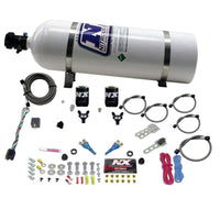Thumbnail for Nitrous Express Dual Nozzle Sport Compact Nitrous Kit (35-50-75HP) w/15lb Bottle